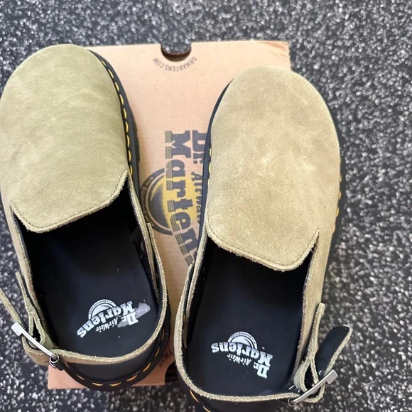 Dr. Martens Zebzag Mule in Muted Olive - Picture 4 of 9